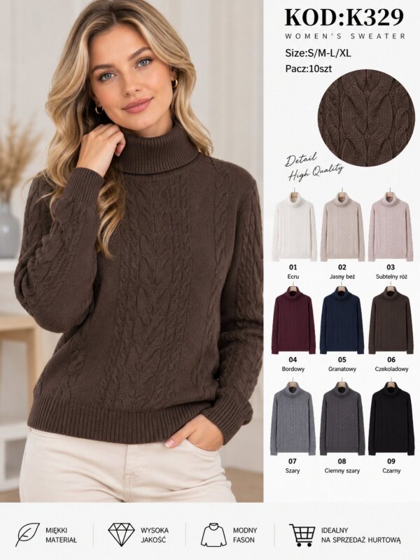 Swetry damskie Roz S/M-L/XL, Mix Kolor .Paczka 10 szt