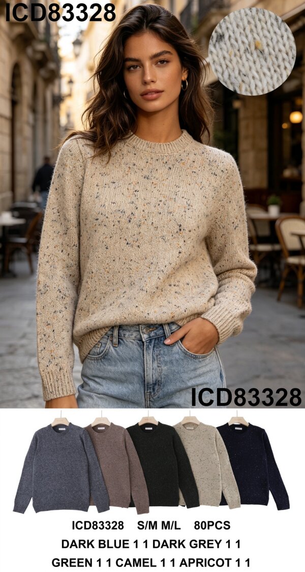 Swetry damskie (Francja produkt) Roz S/M-M/L, Mix Kolor .Paczka 10 szt