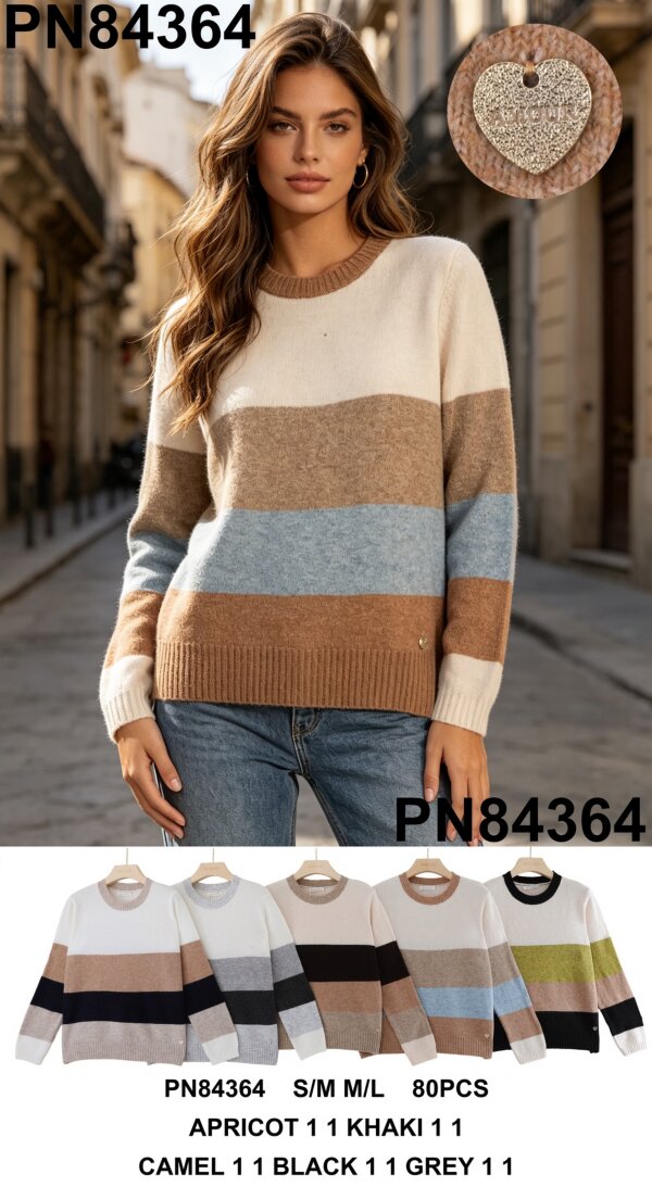 Swetry damskie (Francja produkt) Roz S/M-M/L, Mix Kolor .Paczka 10 szt