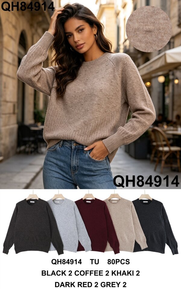 Swetry damskie (Francja produkt) Roz Standard, Mix Kolor .Paczka 10 szt