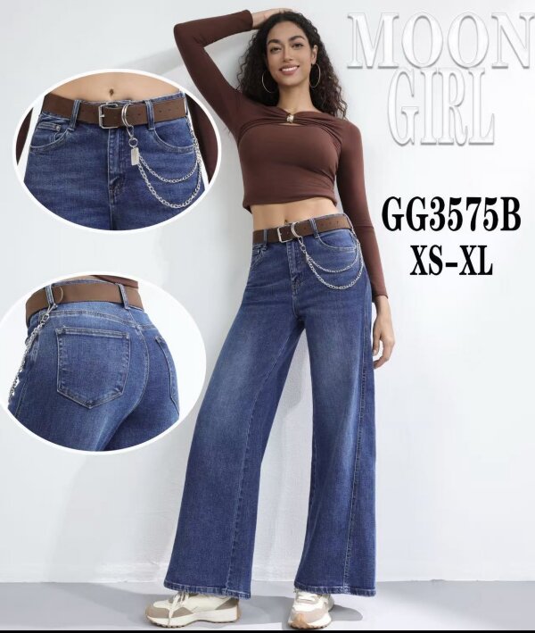 Spodnie damskie jeansy Roz XS-XL, 1 Kolor Paczka 10 szt