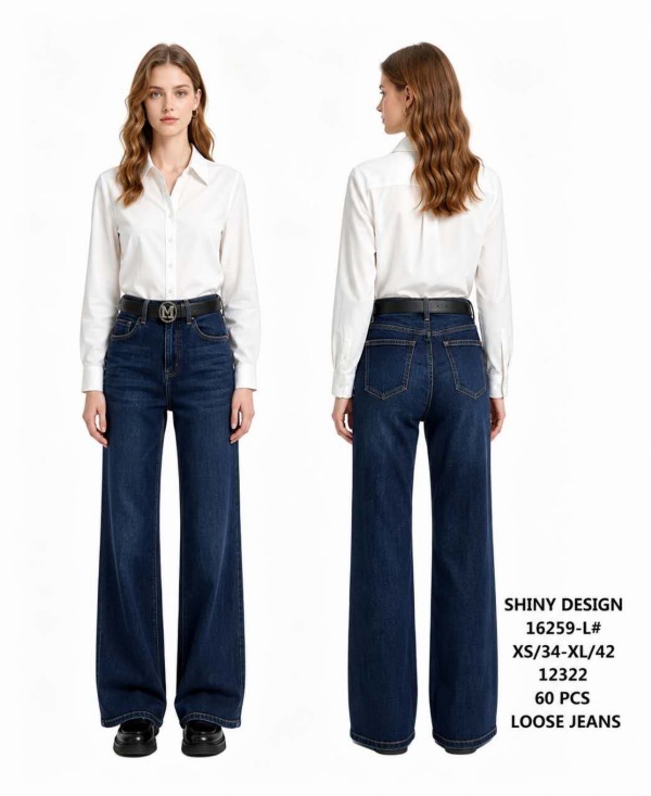Spodnie damskie jeansy Roz XS-XL, 1 Kolor Paczka 10 szt
