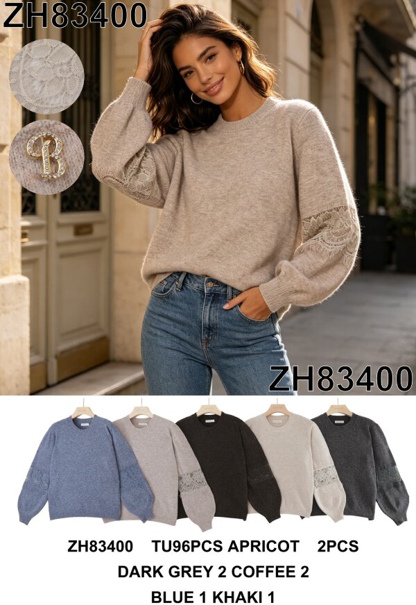 Swetry damskie (Francja produkt) Roz Standard, Mix Kolor .Paczka 8 szt