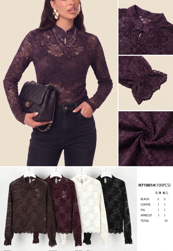 Bluzka damskie (Francja produkt) Roz S/M-M/L, Mix Kolor .Paczka 10 szt