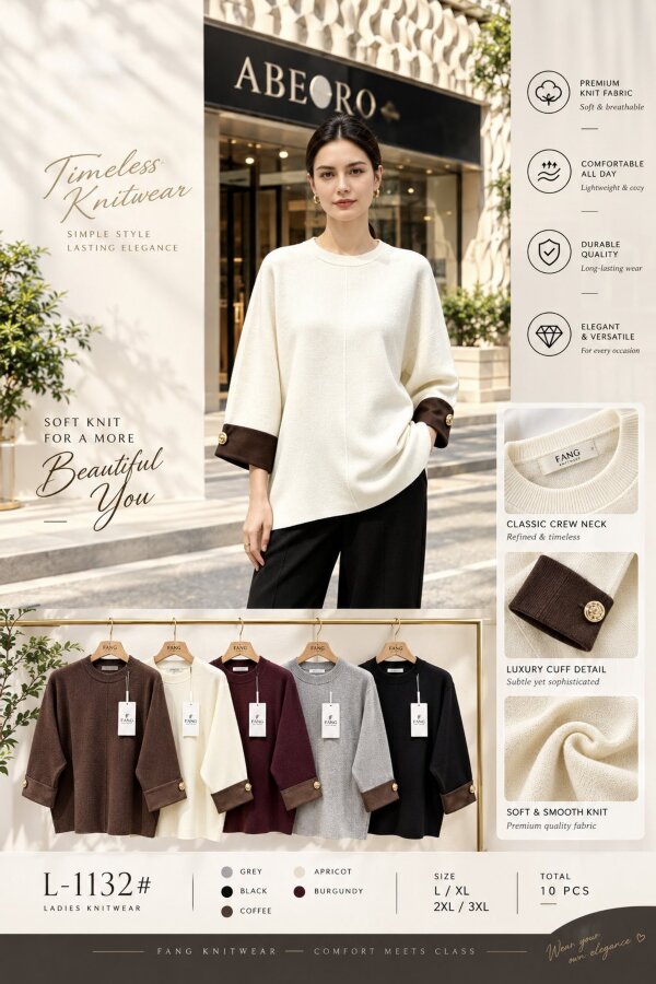 Swetry damskie Roz L-3XL, Mix Kolor .Paczka 10 szt