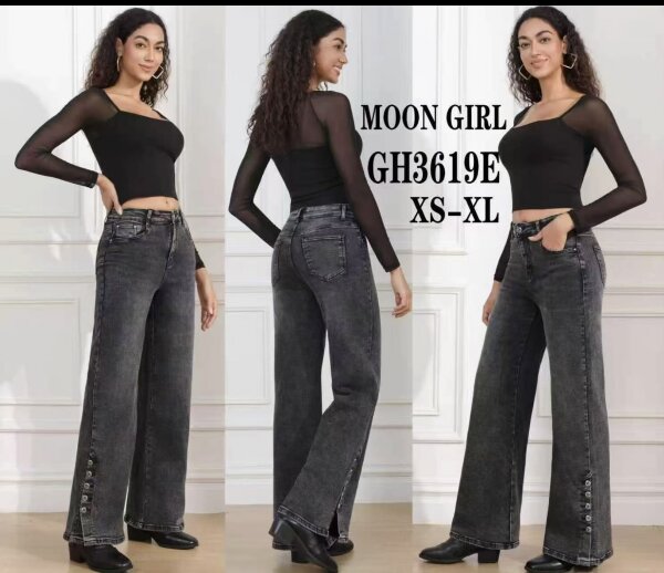 Spodnie damskie jeansy Roz XS-XL, 1 Kolor Paczka 10 szt