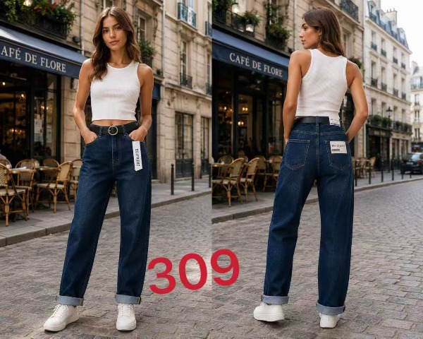 Spodnie damskie jeansy Roz XS-XL, 1 Kolor Paczka 12 szt