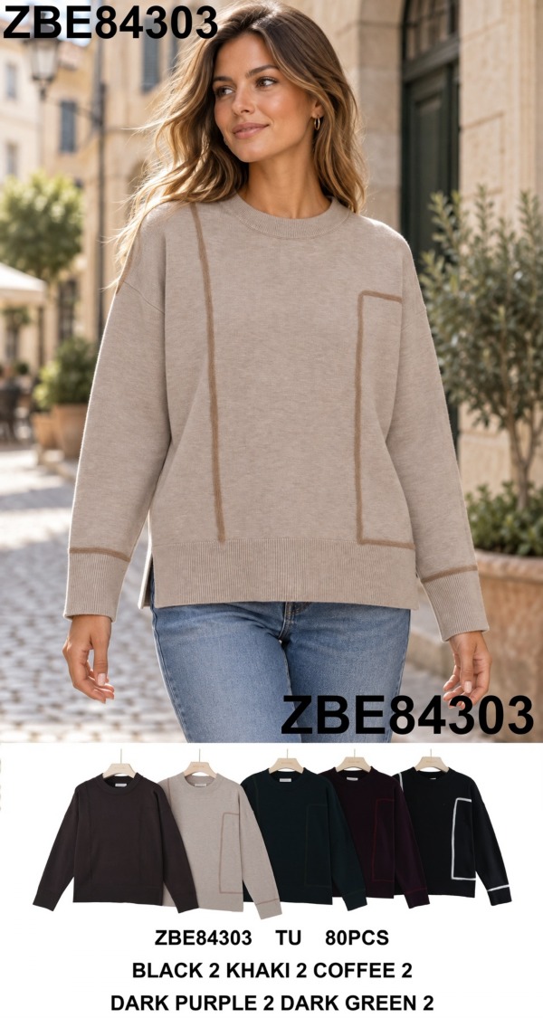 Swetry damskie (Francja produkt) Roz Standard, Mix Kolor .Paczka 10 szt