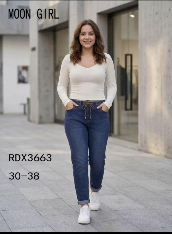 Spodnie damskie jeansy Roz 30-38, 1 Kolor Paczka 10 szt