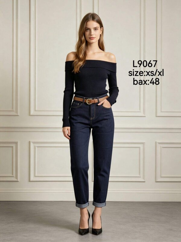 Spodnie damskie jeansy Roz XS-XL, 1 Kolor Paczka 12 szt