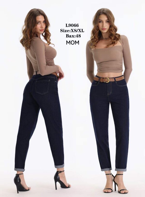 Spodnie damskie jeansy Roz XS-XL, 1 Kolor Paczka 12 szt