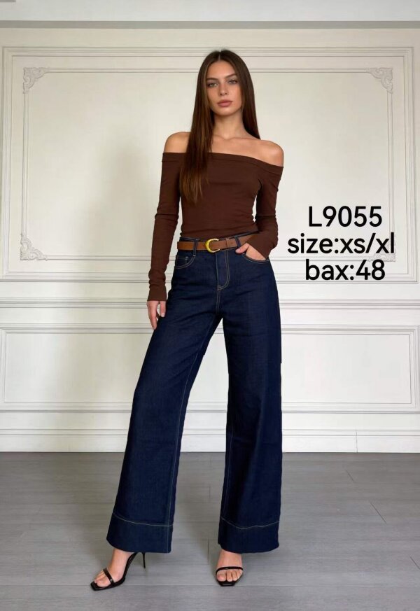 Spodnie damskie jeansy Roz XS-XL, 1 Kolor Paczka 12 szt