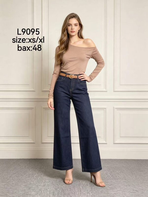 Spodnie damskie jeansy Roz XS-XL, 1 Kolor Paczka 12 szt