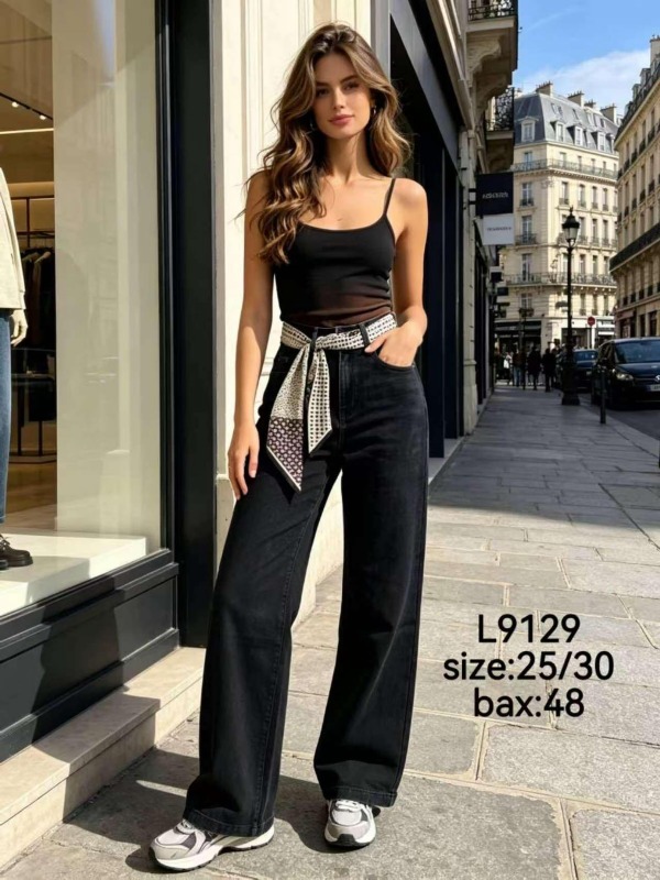 Spodnie damskie jeansy Roz XS-XL, 1 Kolor Paczka 12 szt