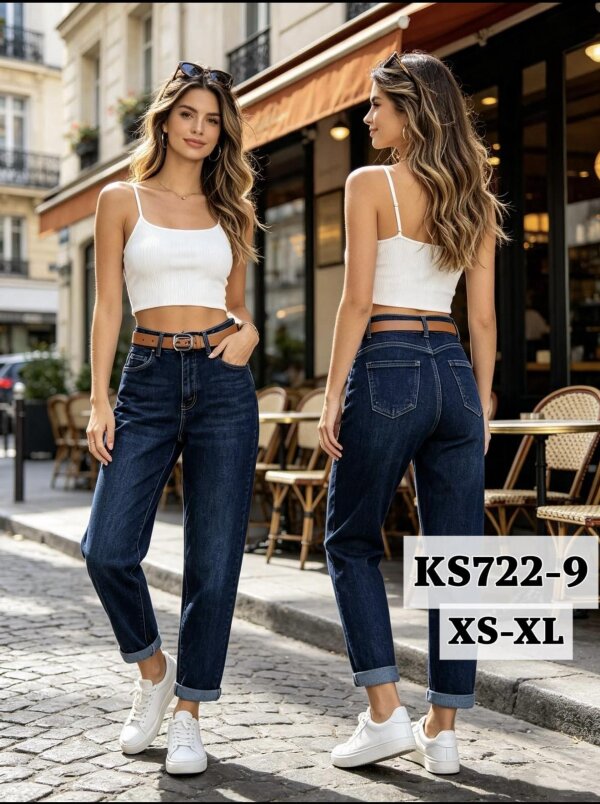 Spodnie damskie jeansy Roz XS-XL, 1 Kolor Paczka 10 szt