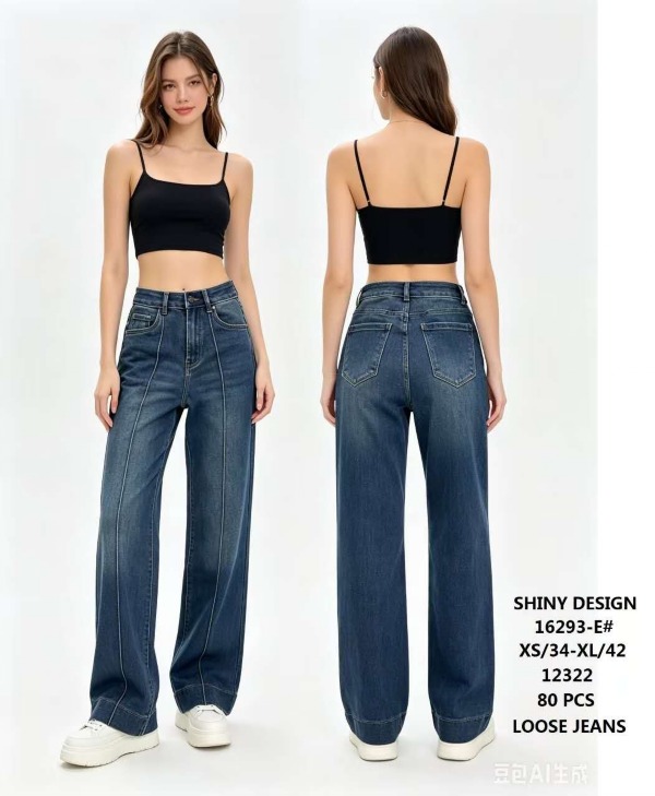 Spodnie damskie jeansy Roz XS-XL, 1 Kolor Paczka 10 szt