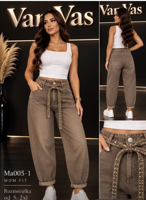 Spodnie damskie jeansy Roz S-2XL, 1 Kolor Paczka 10 szt