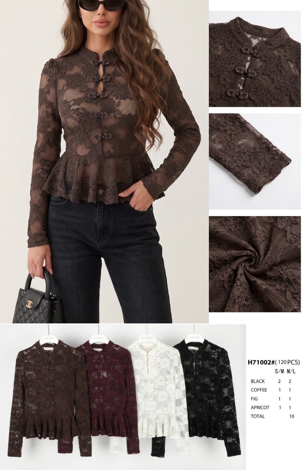 Bluzka damskie (Francja produkt) Roz S/M-M/L, Mix Kolor .Paczka 10 szt