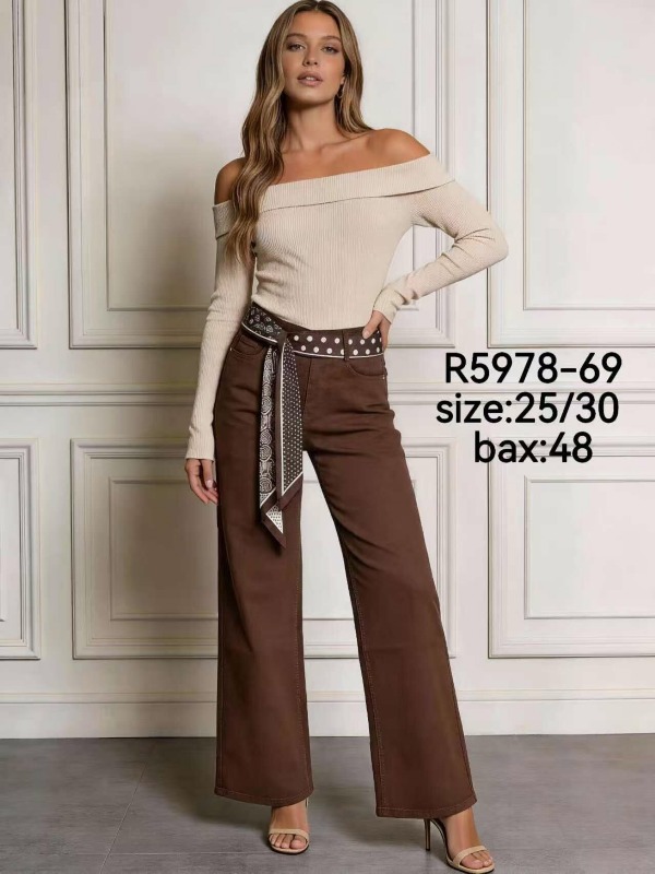Spodnie damskie jeansy Roz 25-30, 1 Kolor Paczka 12 szt