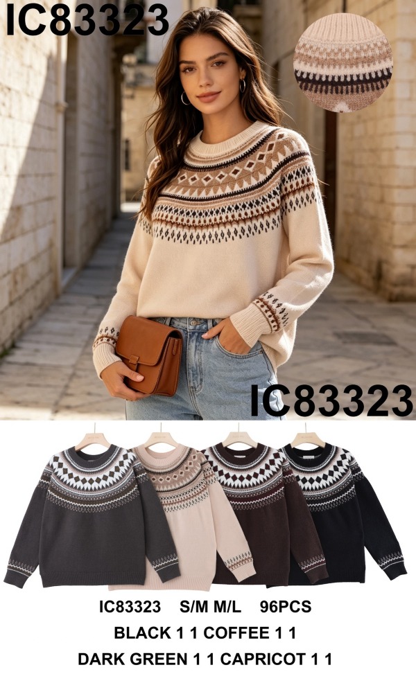 Swetry damskie (Francja produkt) Roz S/M-M/L, Mix Kolor .Paczka 8 szt
