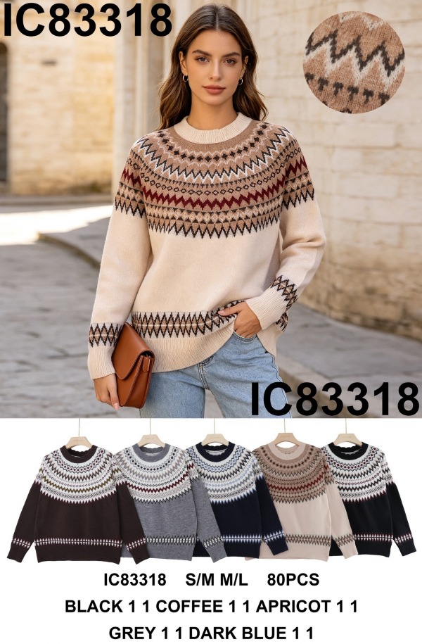 Swetry damskie (Francja produkt) Roz S/M-M/L, Mix Kolor .Paczka 10 szt