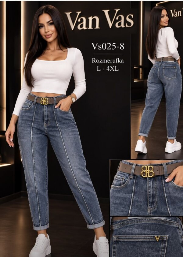 Spodnie damskie jeansy Roz L-4XL, 1 Kolor Paczka 10 szt