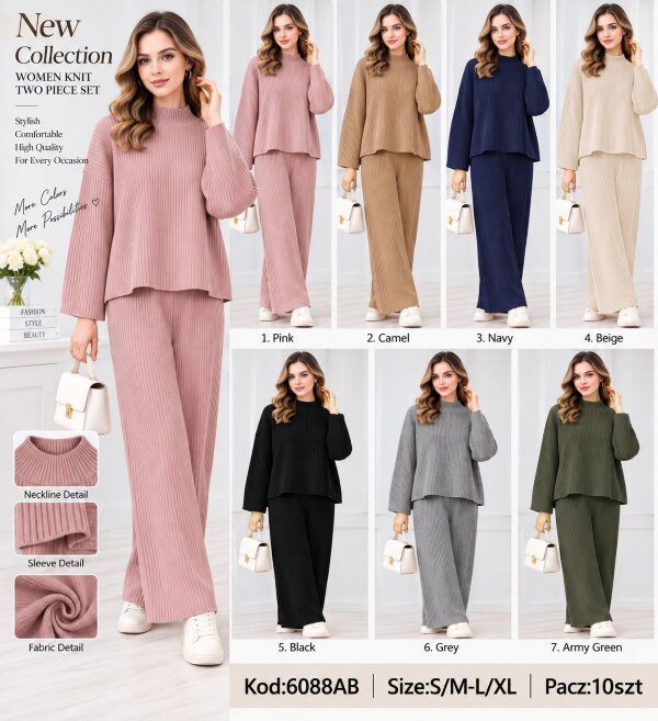 Komplet damskie Roz S/M-L-XL, Mix Kolor .Paczka 10 szt