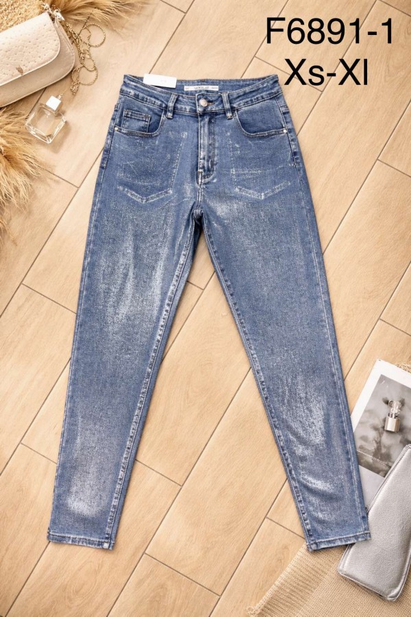 Spodnie damskie jeansy Roz XS-XL, 1 Kolor Paczka 10 szt