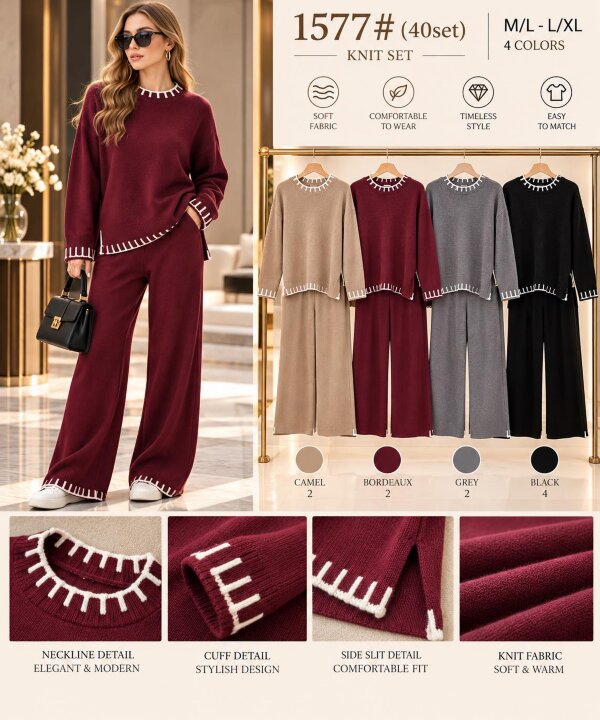 Komplet damskie Roz M/L-L/XL, Mix Kolor .Paczka 12 szt