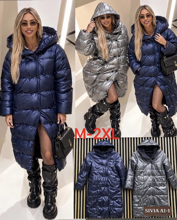 Plaszcze damskie zimowe Roz M-2XL, 1 Kolor Paczka 5 szt