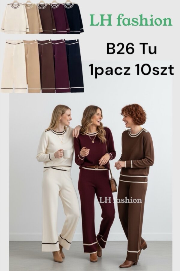 Komplet damskie Roz Standard, Mix Kolor .Paczka 10 szt