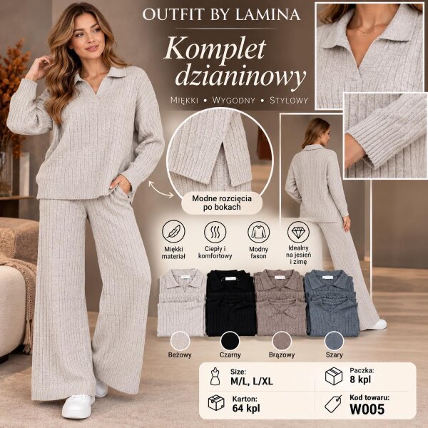 Komplet damskie Roz M/L-L/XL, 1 Kolor , Paszka 8 szt