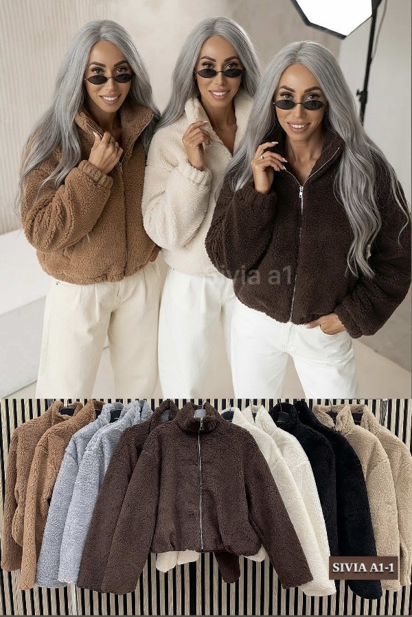 Kurtka alpaka damska Roz S-2XL, 1 Kolor Paczka 5 szt