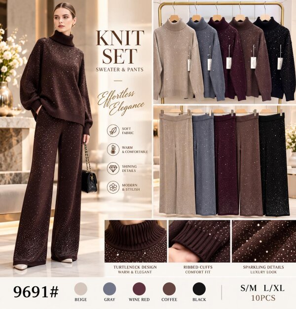 Komplet damskie Roz S/M-L/XL, Mix Kolor .Paczka 10 szt