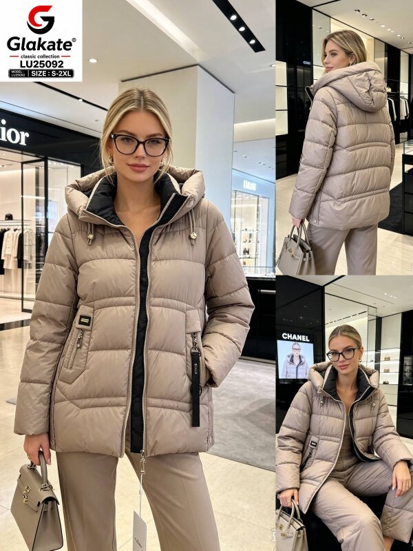 Kurtki damskie zimowe Roz S-2XL, 1 Kolor Paczka 5 szt