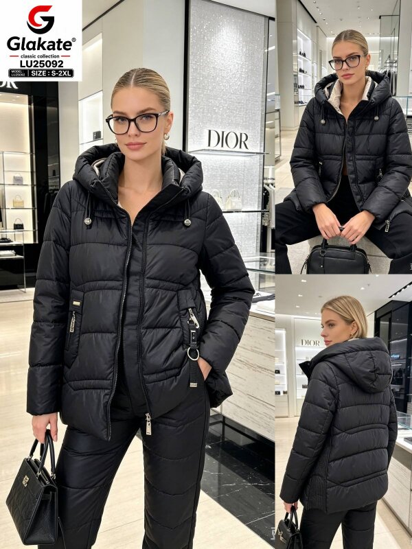 Kurtki damskie zimowe Roz S-2XL, 1 Kolor Paczka 5 szt