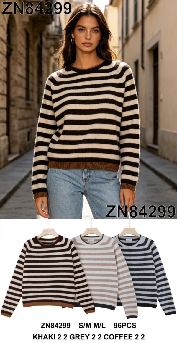 Swetry damskie (Francja produkt) Roz S/M-M/L, Mix Kolor .Paczka 10 szt