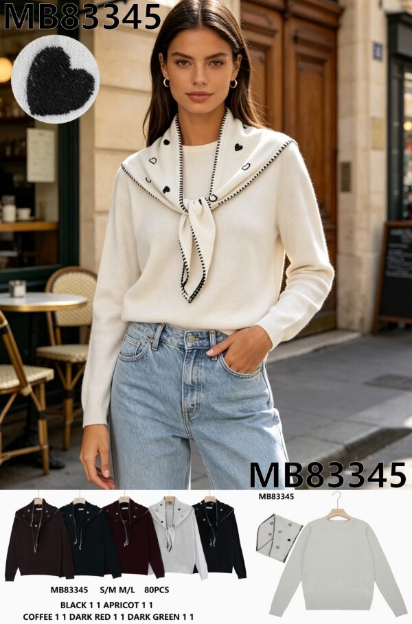 Swetry damskie (Francja produkt) Roz S/M-M/L, Mix Kolor .Paczka 10 szt