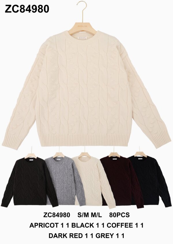 Swetry damskie (Francja produkt) Roz S/M-M/L, Mix Kolor .Paczka 10 szt