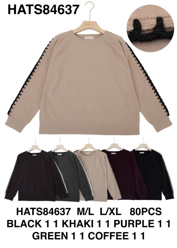 Swetry damskie (Francja produkt) Roz M/L-L/XL, Mix Kolor .Paczka 10 szt