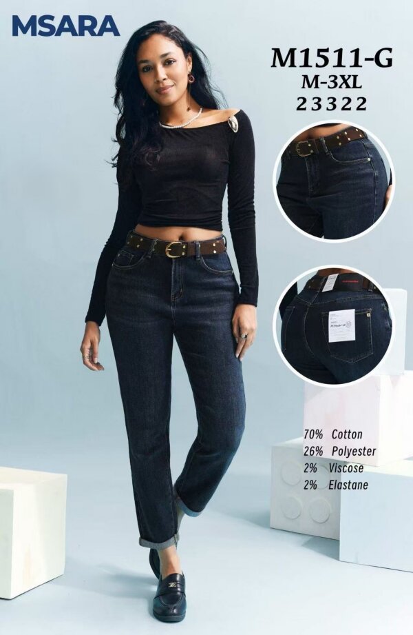 Spodnie damskie jeansy Roz M-3XL, 1 Kolor Paczka 10 szt