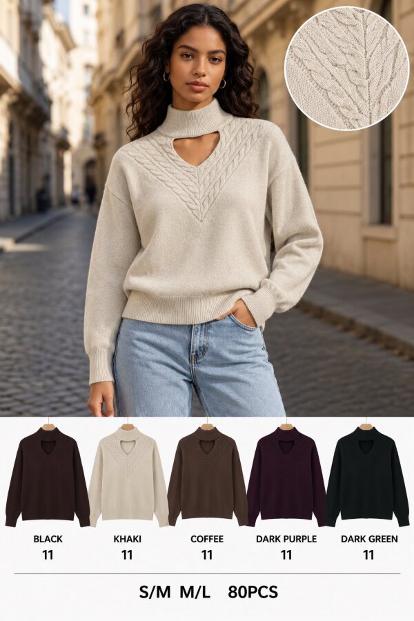 Swetry damskie Roz S/M-M/L, Mix Kolor .Paczka 10 szt