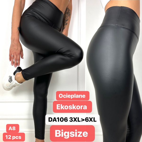 Spodnie skórzane damskie Roz 3XL-6XL,1 Kolor Paczka 12 szt