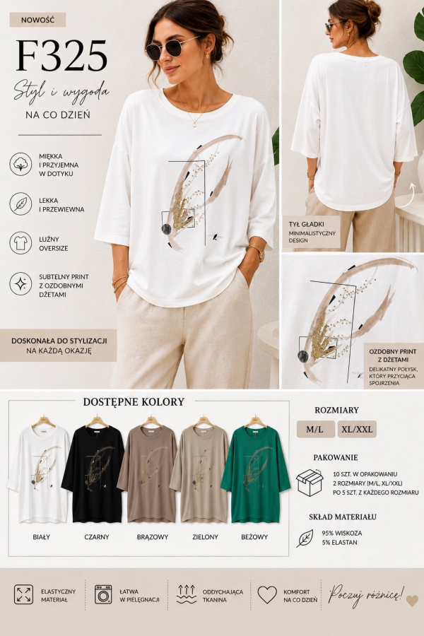 Bluzki damskie Roz M-2XL, Mix Kolor Paczka 10 szt