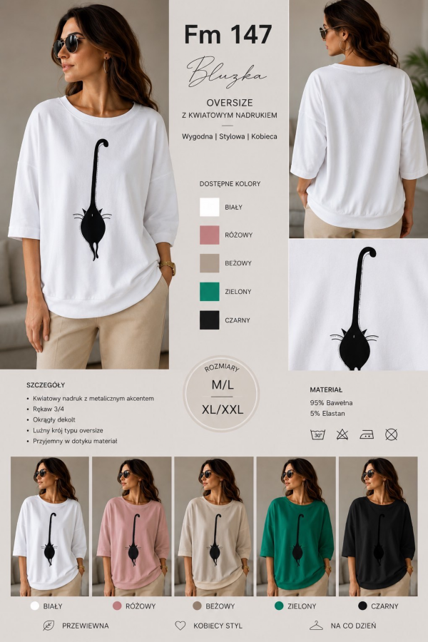 Bluzki damskie Roz M-2XL, Mix Kolor Paczka 10 szt