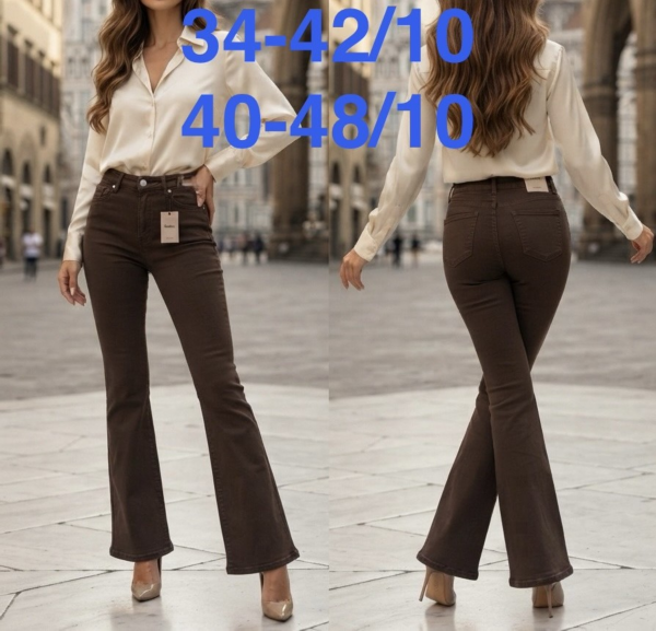 Spodnie damskie jeansy Roz M-3XL, 1 Kolor Paczka 10 szt