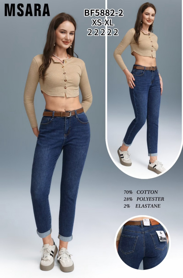 Spodnie damskie jeansy Roz XS-XL, 1 Kolor Paczka 10 szt