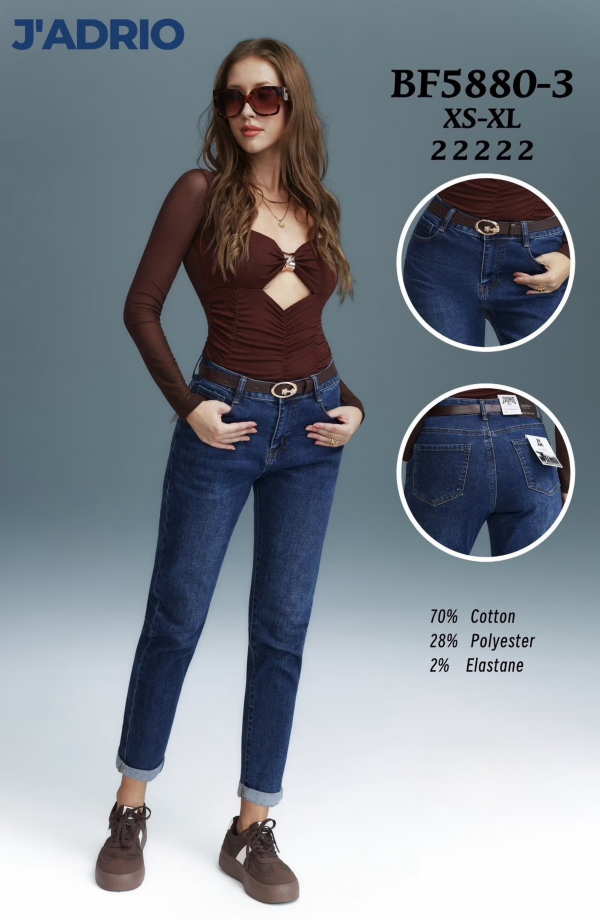 Spodnie damskie jeansy Roz XS-XL, 1 Kolor Paczka 10 szt