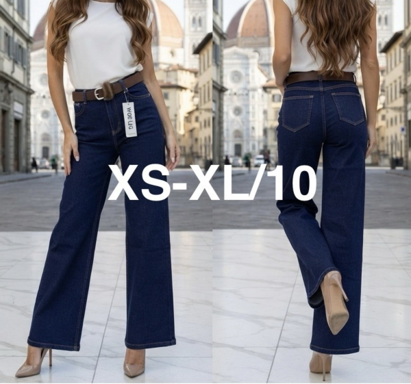 Spodnie damskie jeansy Roz XS-XL, 1 Kolor Paczka 10 szt