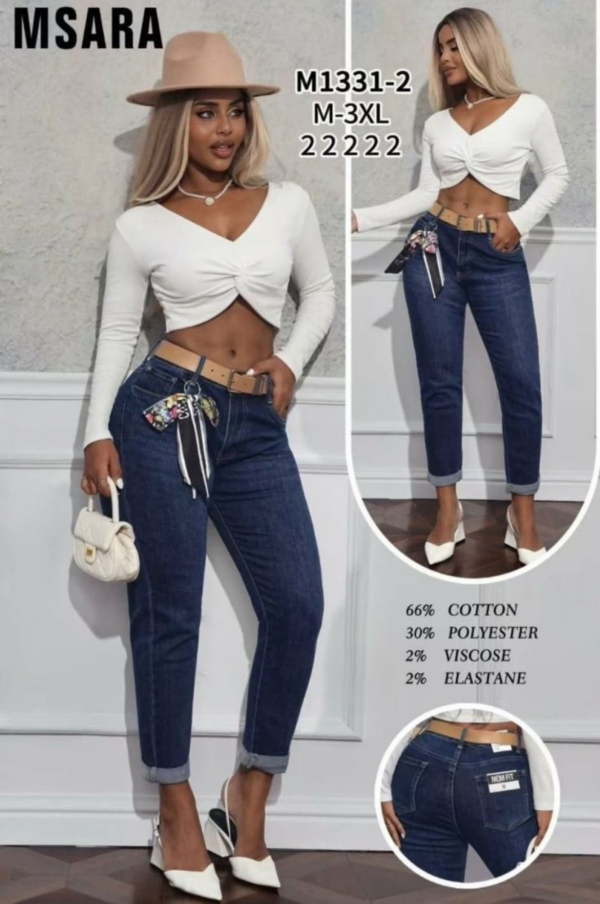 Spodnie damskie jeansy Roz M-3XL, 1 Kolor Paczka 10 szt